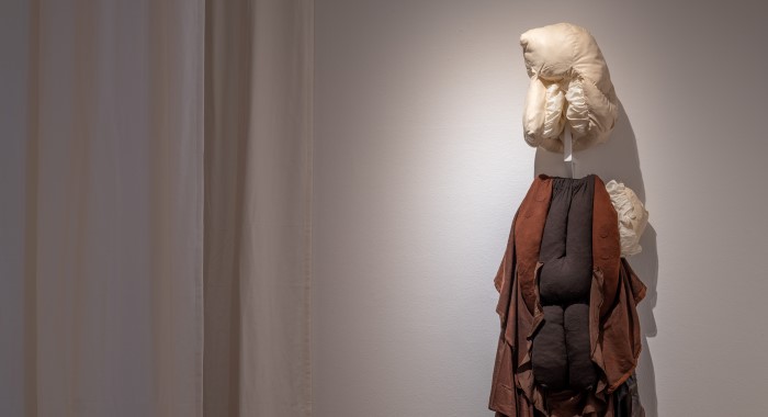 Spöket Corpus Cosmos i konstutställning.