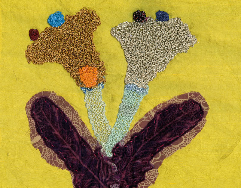 Marja Gräset Andersson, Vi två, broderi på siden, 2012 Marja Gräset Andersson, Vi två, broderi på siden, 2012