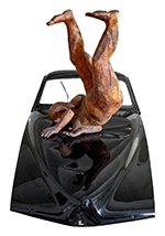 Hanns Karlewski, Smällen, skulptur 1980. Foto Pär Fredin